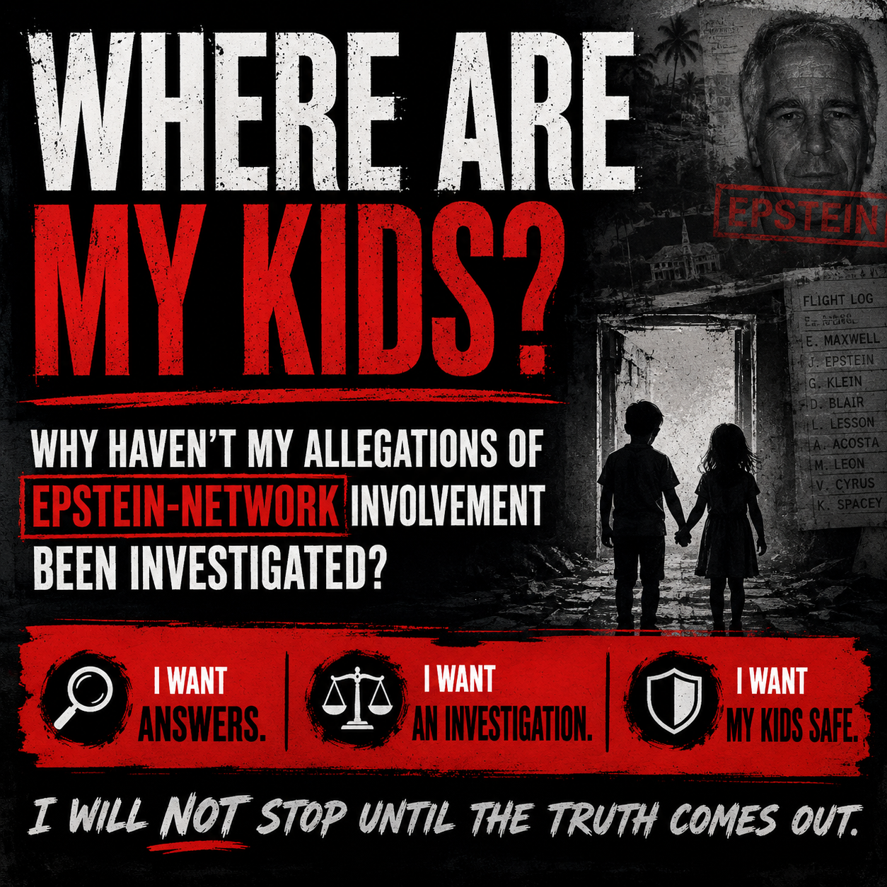 Where are my kids advocacy poster