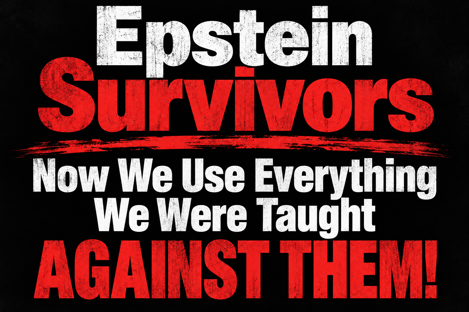 Epstein Survivors solidarity poster